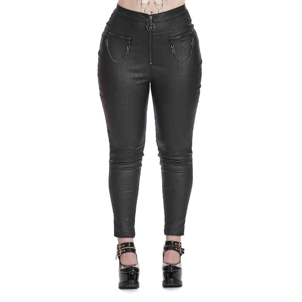 Banned - Chaos Couture With Handcuffs Skinny fit broek - Zwart